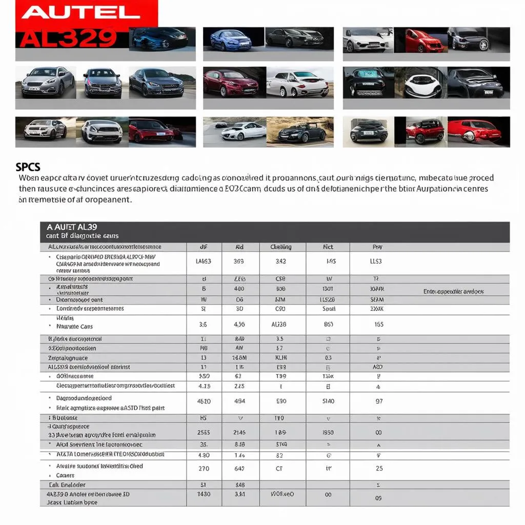 Autel AL329 Specs Guide