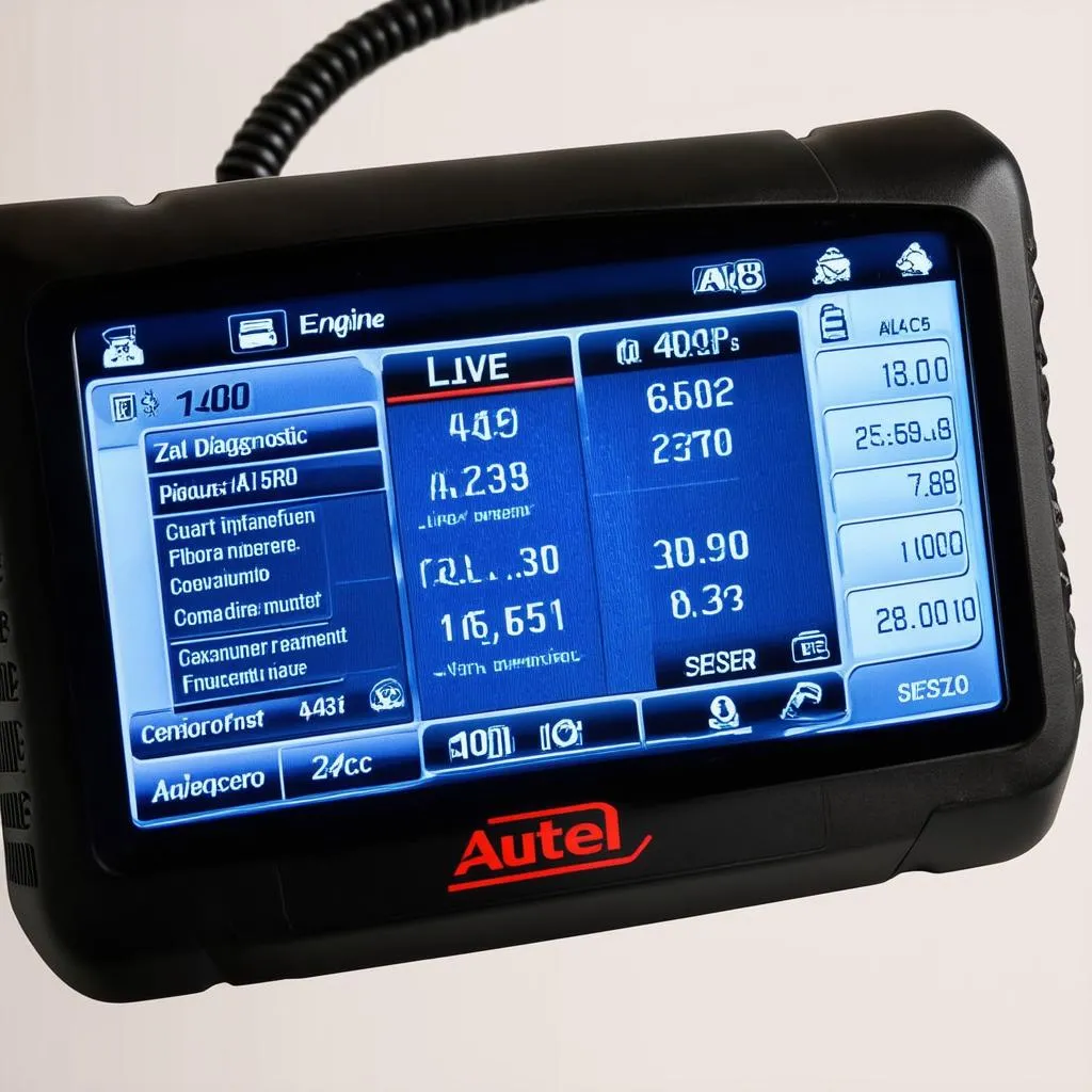 Autel AL409 screen displaying diagnostic data