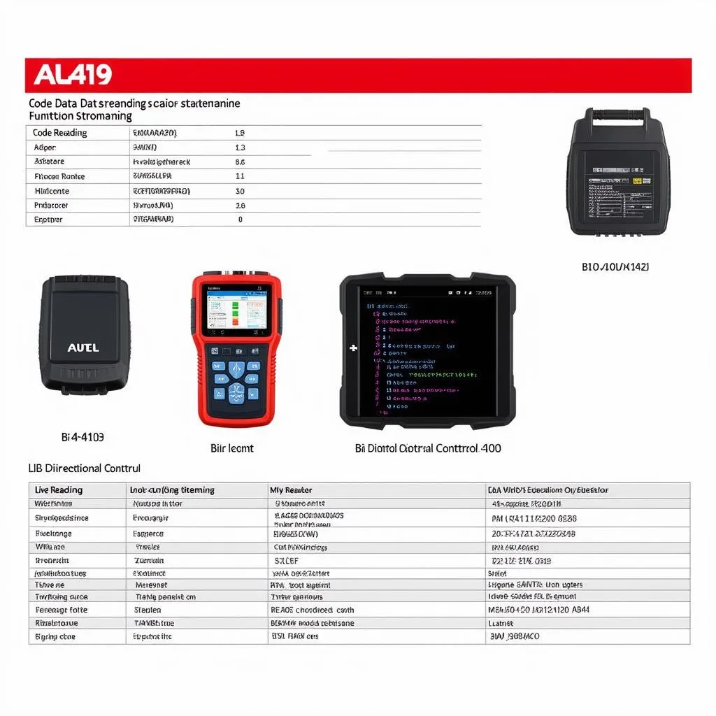 Autel AL419 features