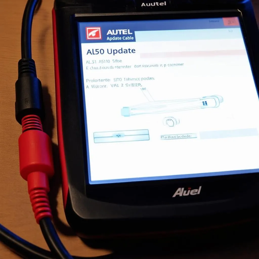 Autel AL510 Update Cable on Scanner