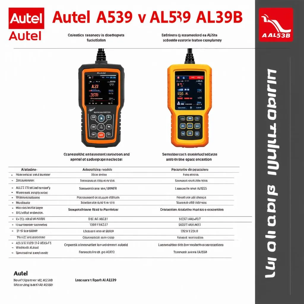 Autel AL539 and AL539B Diagnostic Scanners