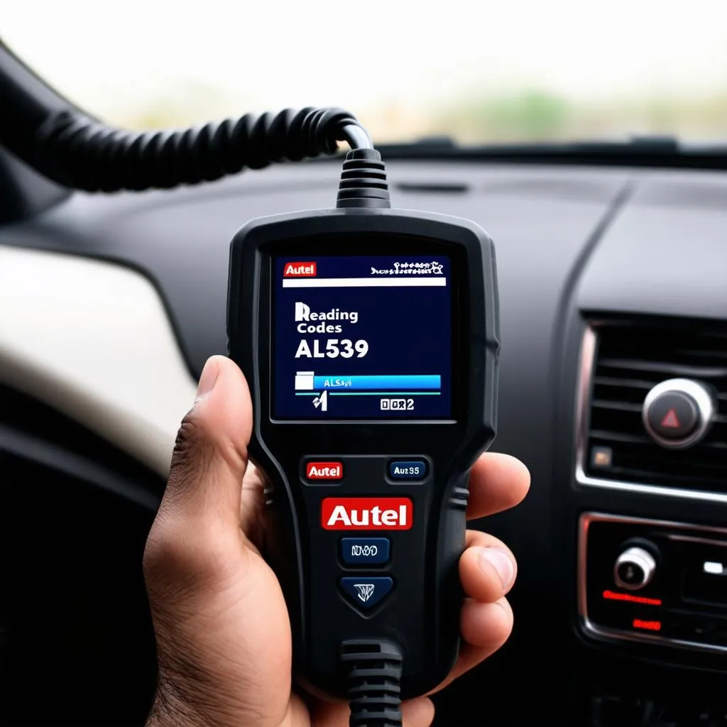 Autel AL539 displaying car diagnostic information