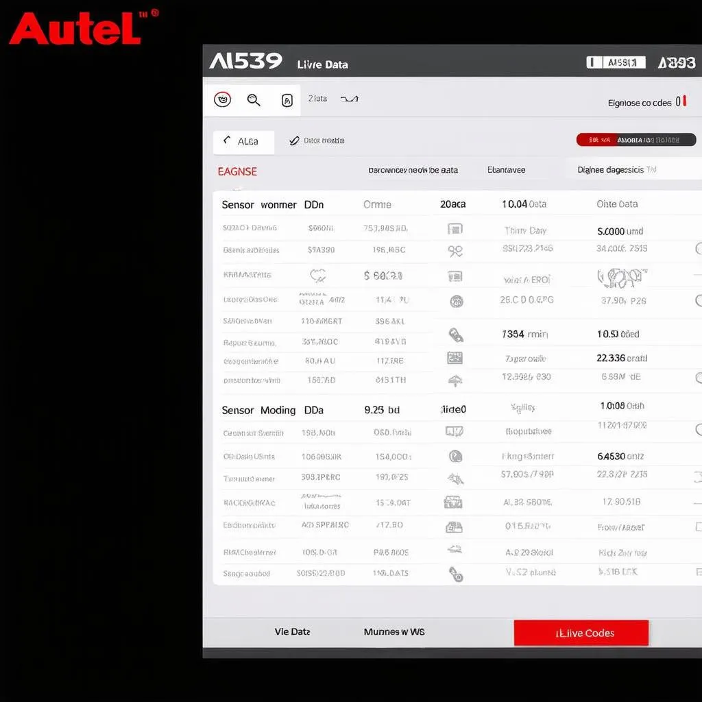 Autel AL539 Scanner Dashboard