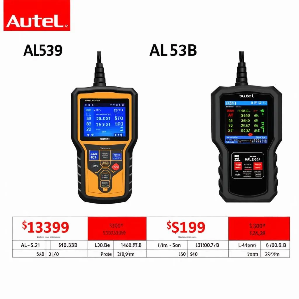 Autel AL539 vs AL539B Price Comparison