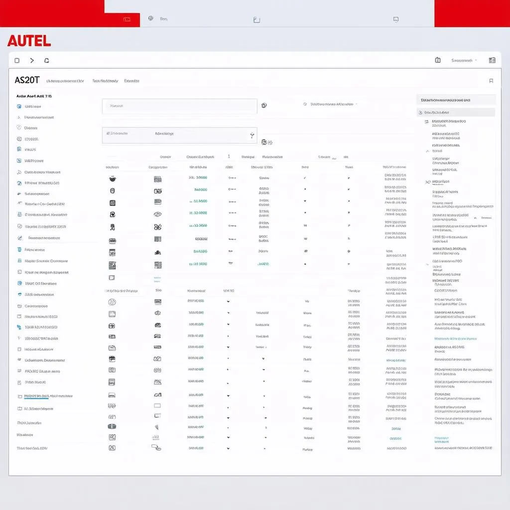 Autel AS20T Interface