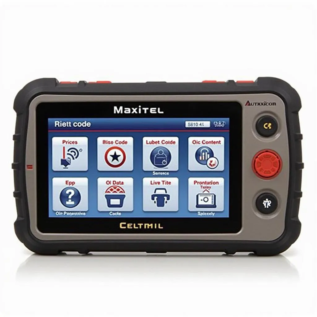 Autel MaxiCOM MK808S scan tool displaying various functions.