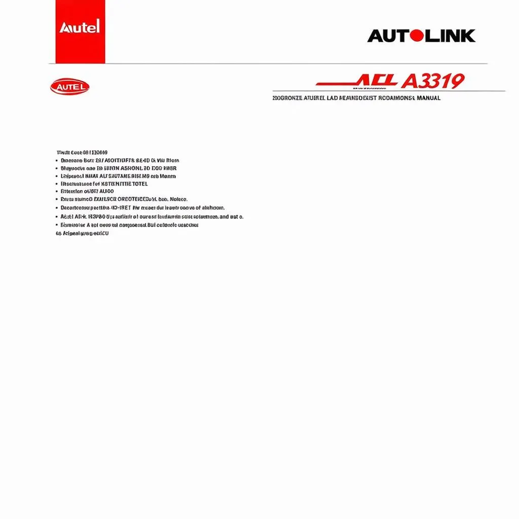 Autel AutoLink AL319 Manual