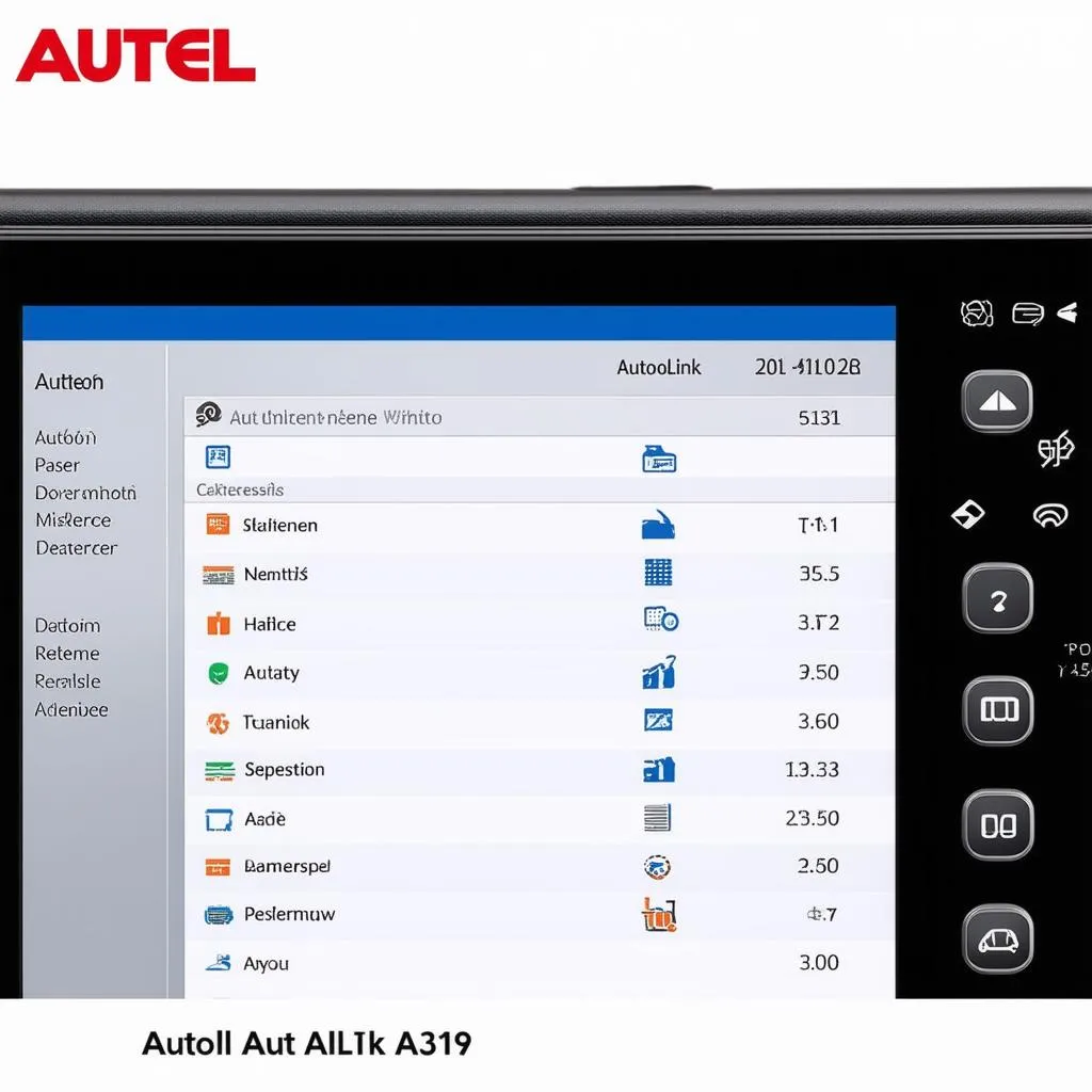 Autel Autolink AL319 User Interface