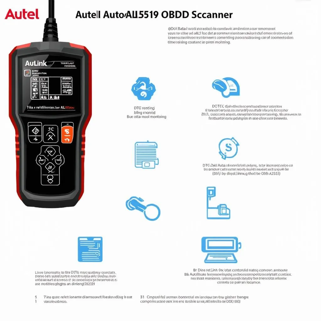 Autel AutoLink AL519 OBD2 Scanner Features