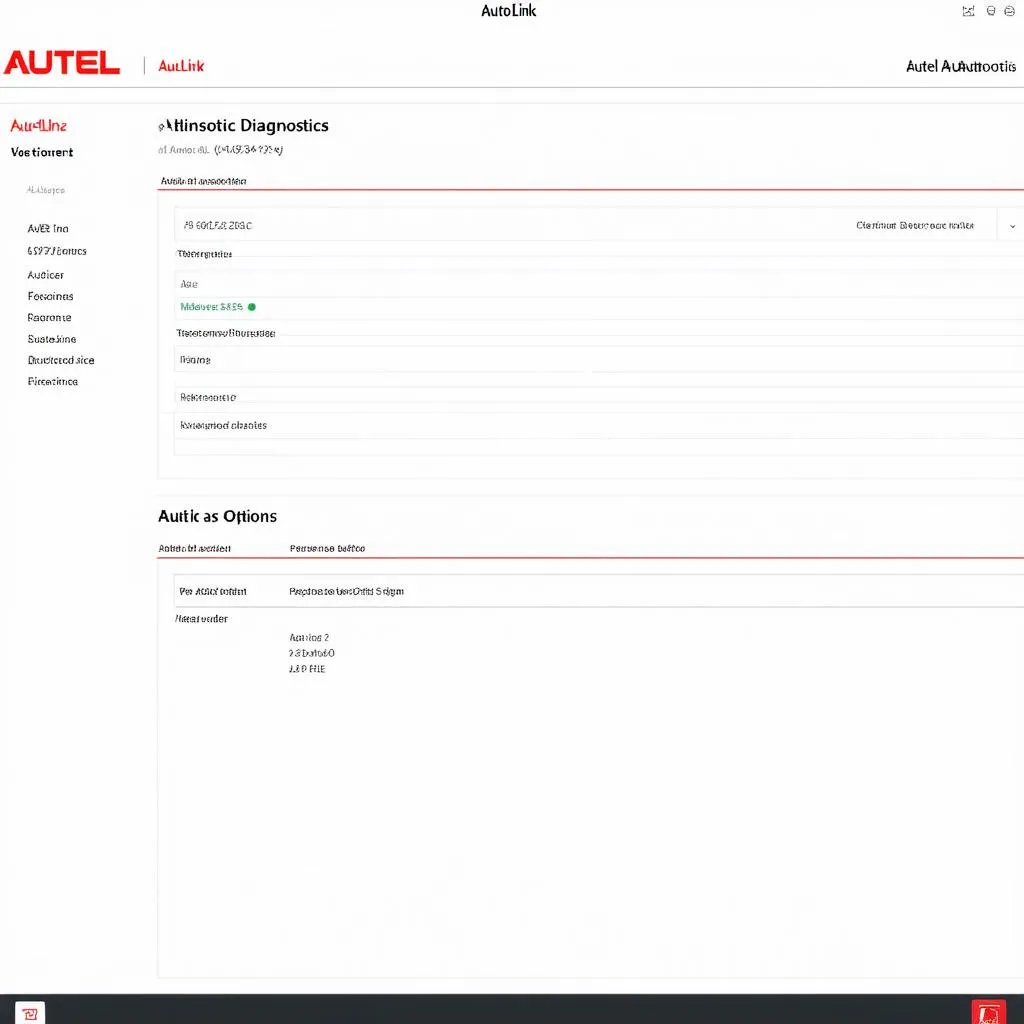 Autel Autolink User Interface