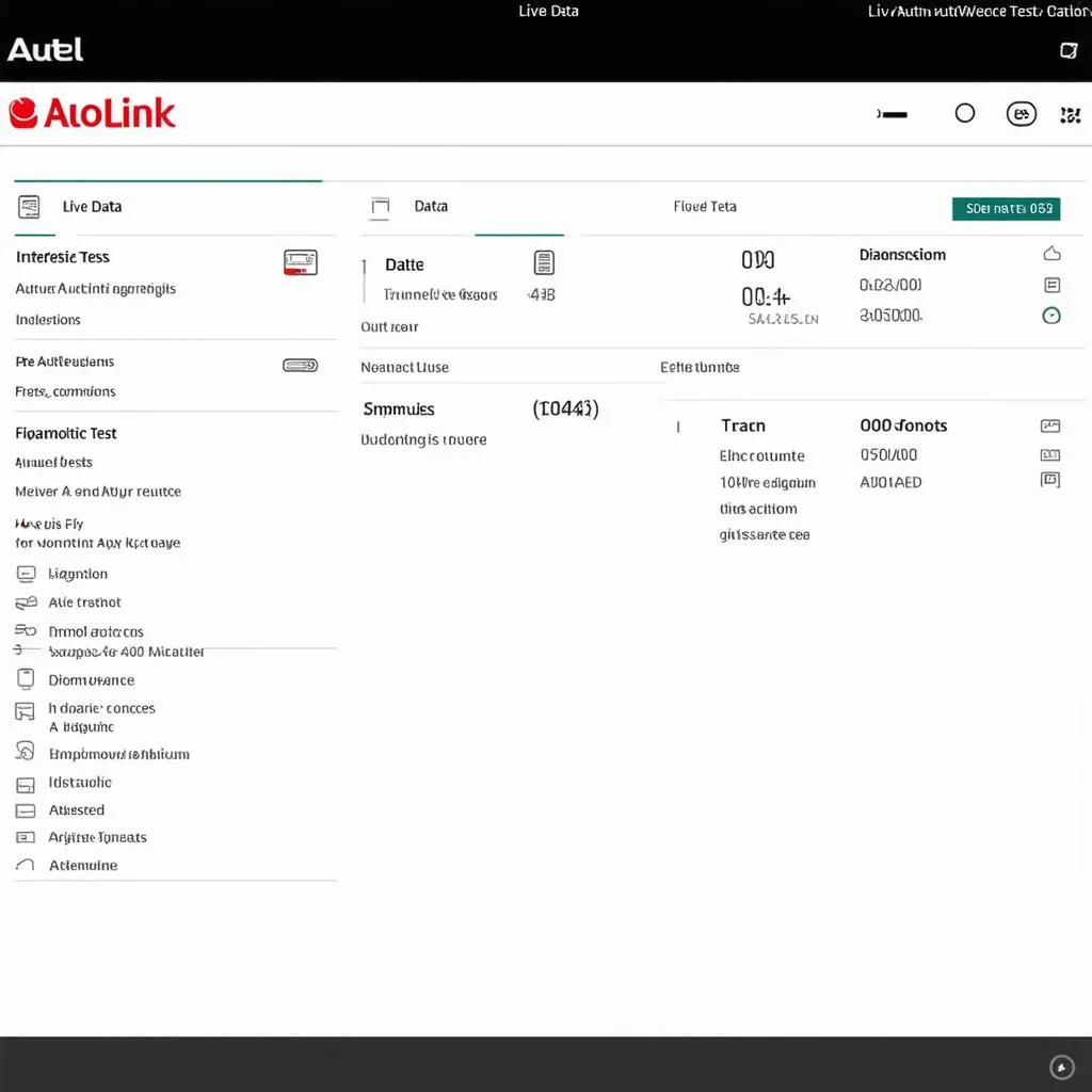 Autel Autolink Menu Interface