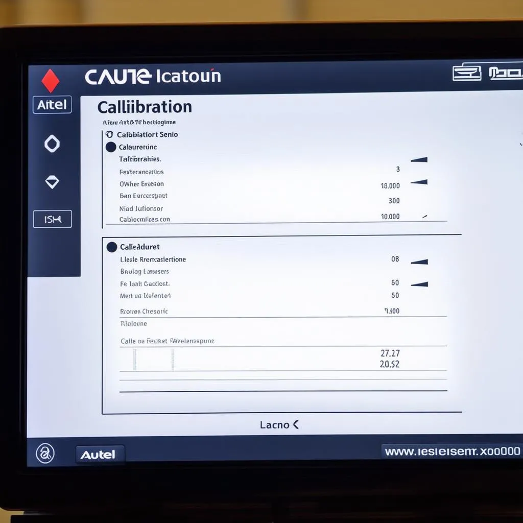 Autel Calibration Machine Interface