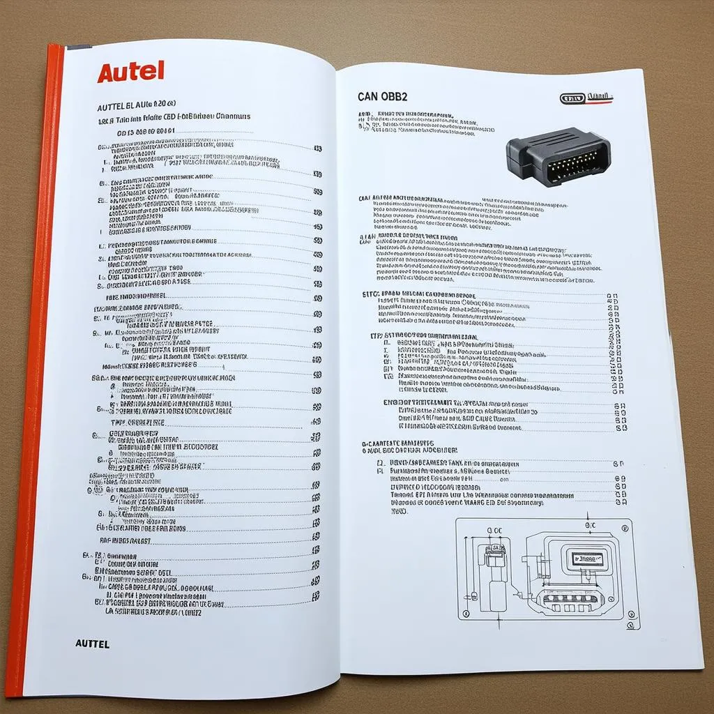 Autel CAN OBD2 manual open