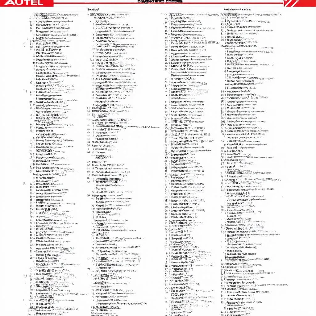 Autel Diagnostic Code Library