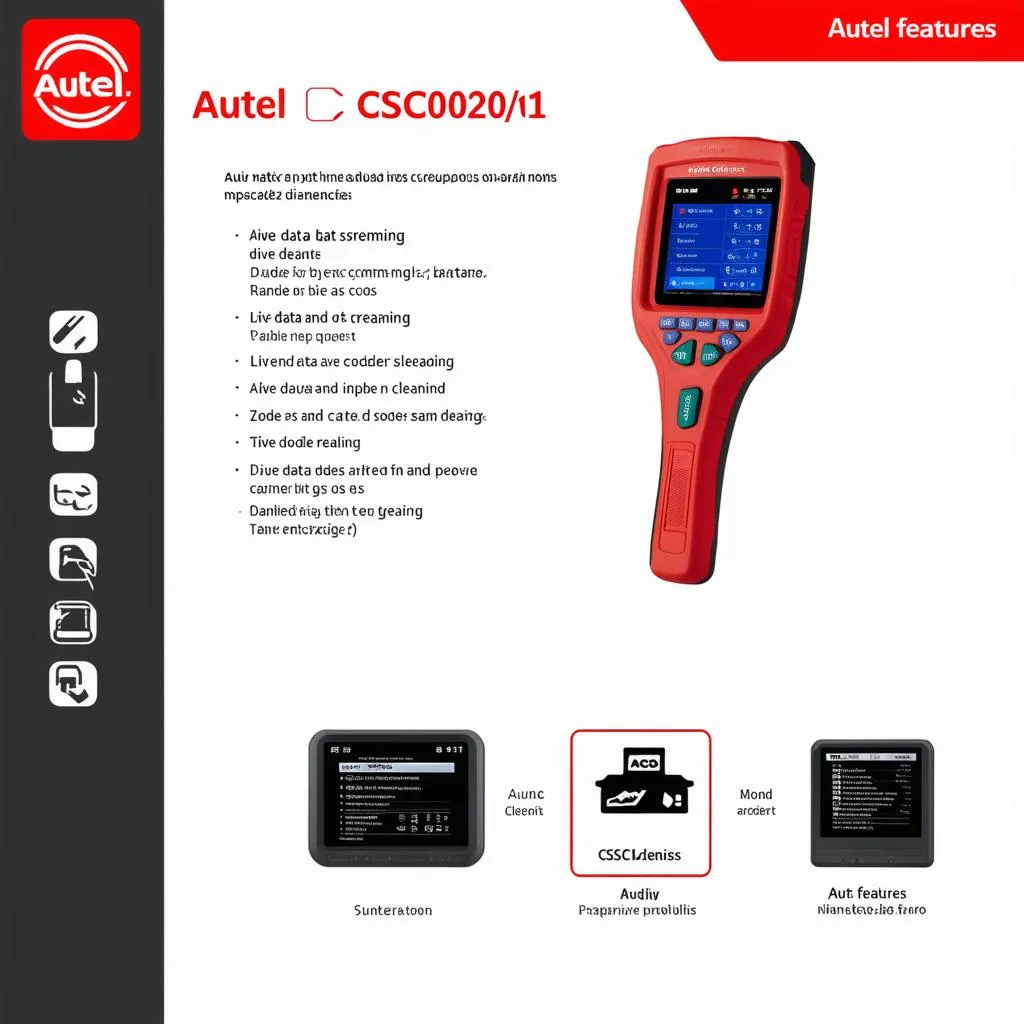 Autel CSC0802/01 Features