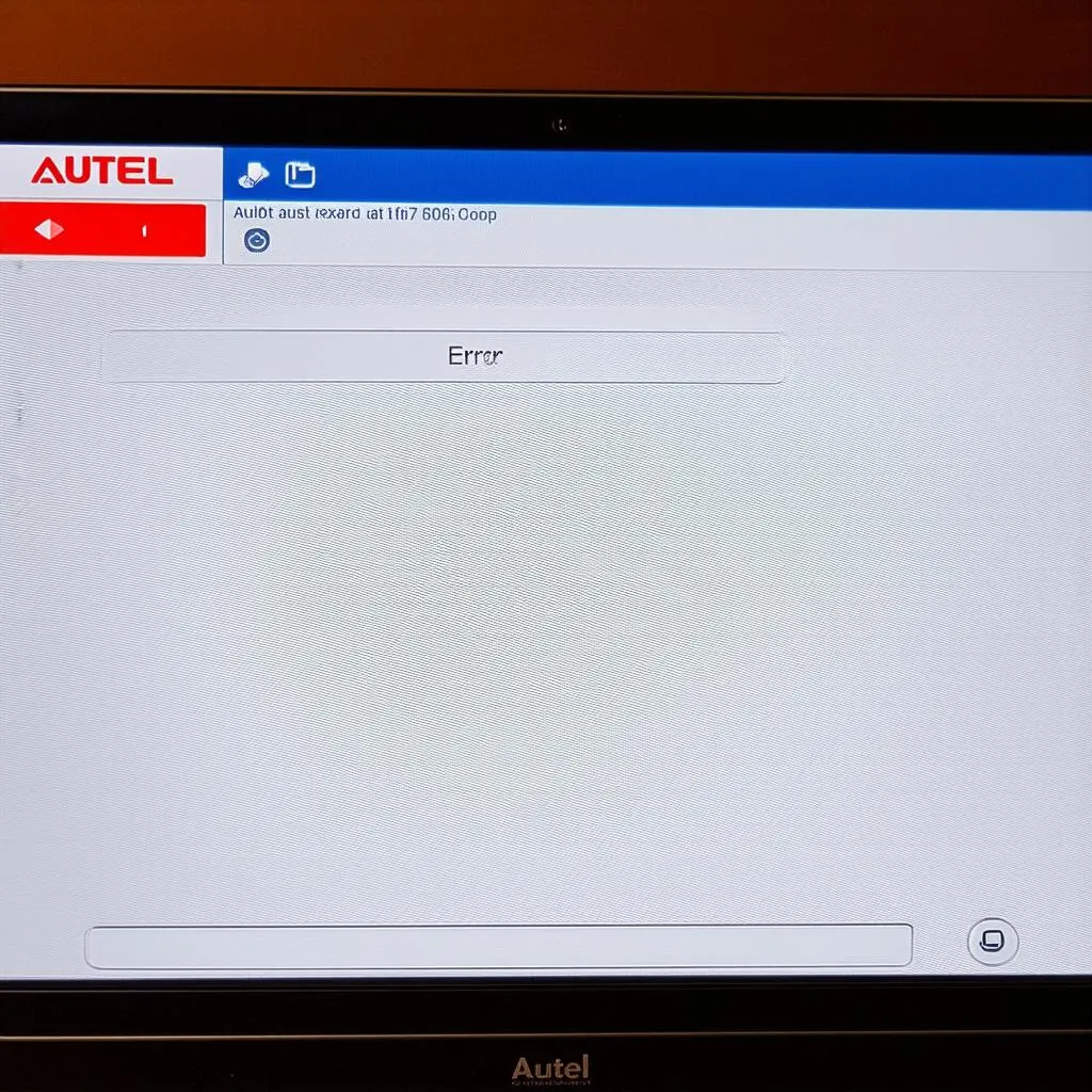 autel device registration error message