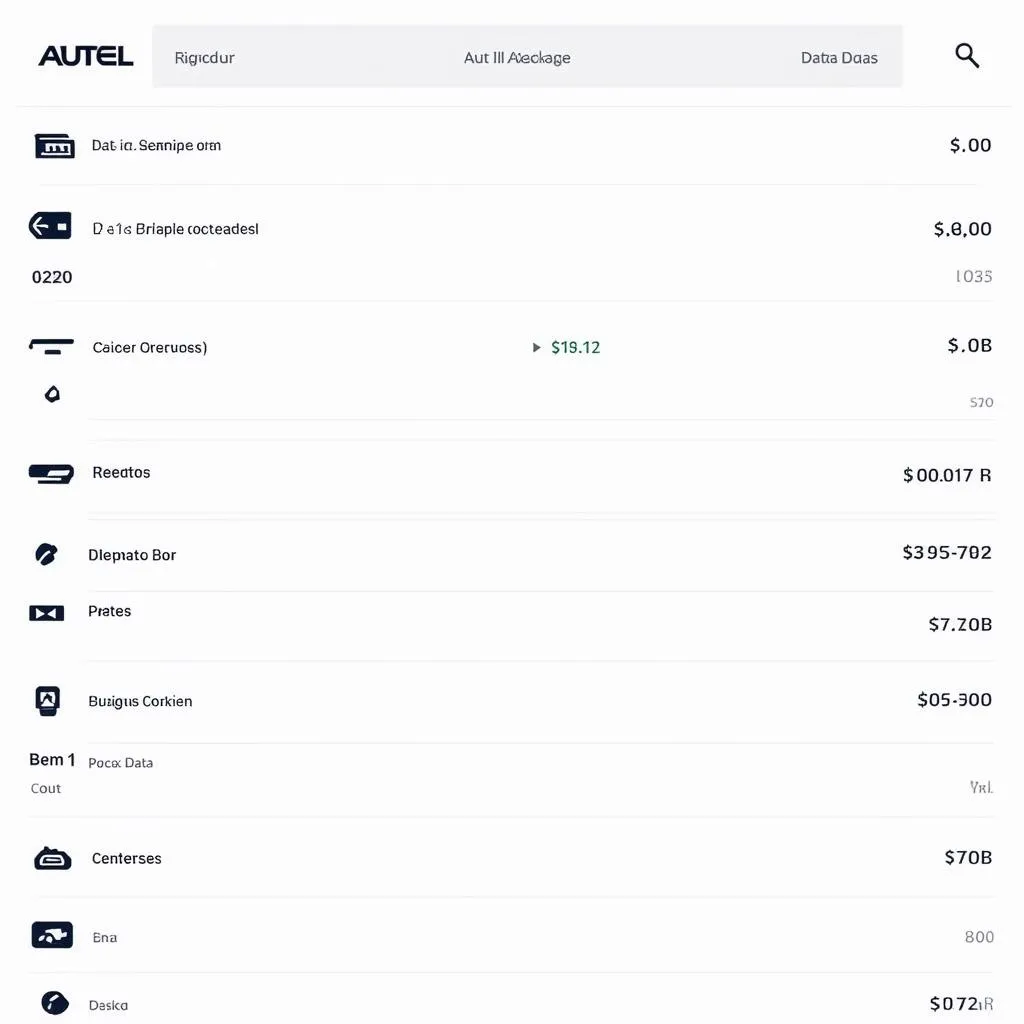 Autel Diagnostic App Interface