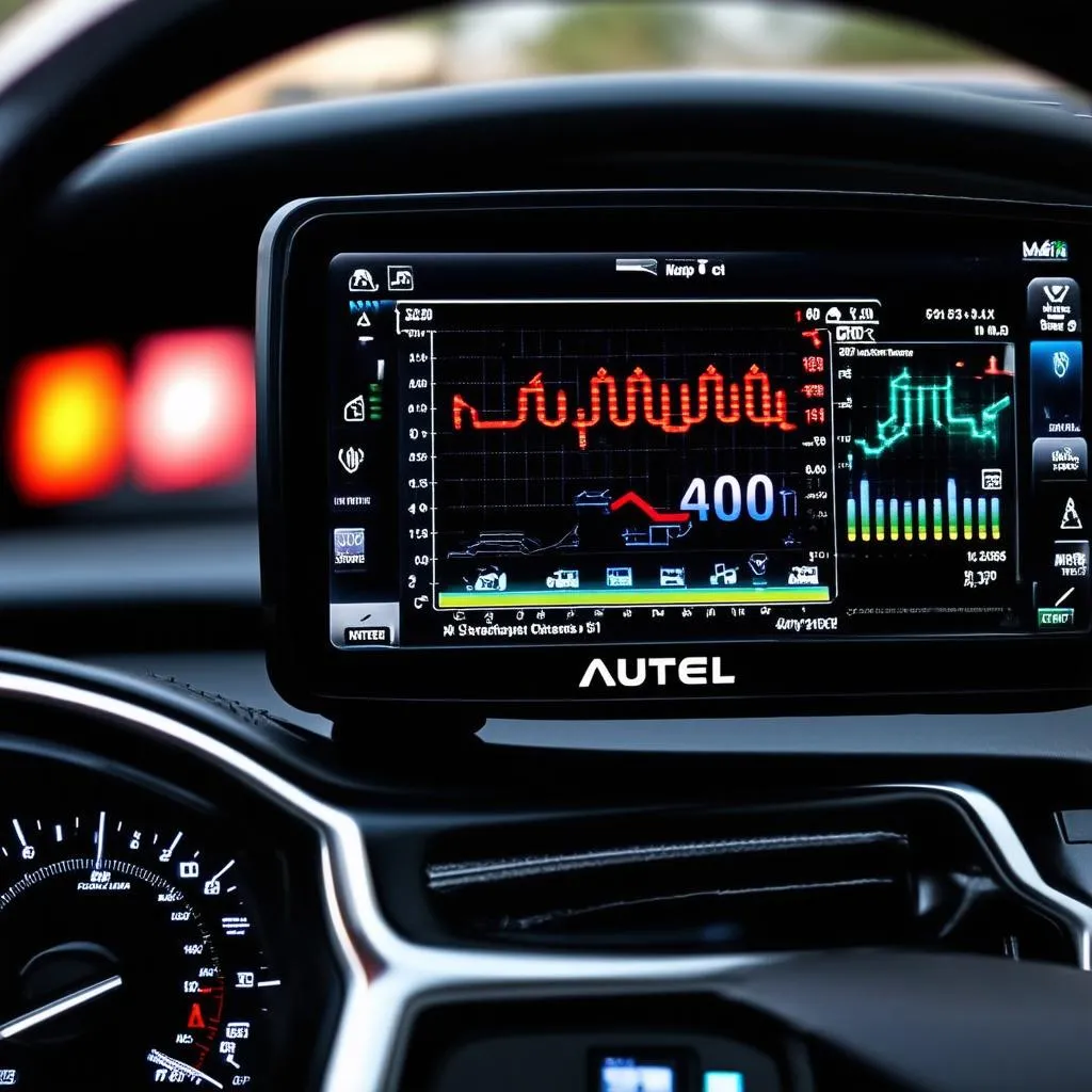 Autel Diagnostic Tester displaying car diagnostics