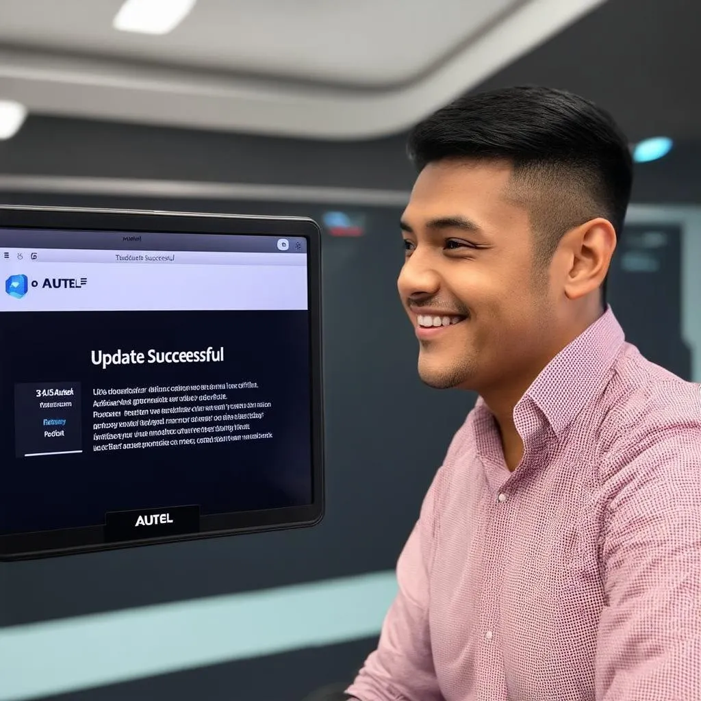 Autel diagnostic tool update success