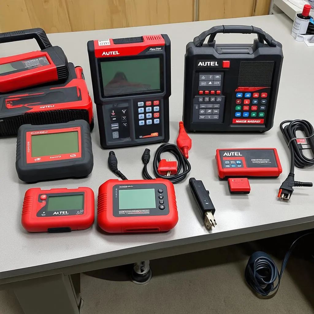 Autel's range of diesel scan tools for different needs.