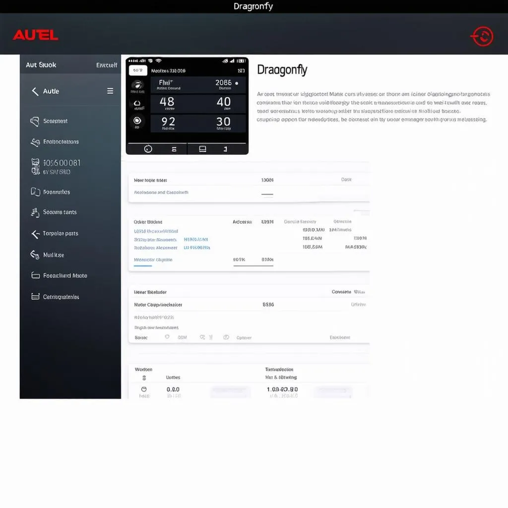 Autel Dragonfly User Interface