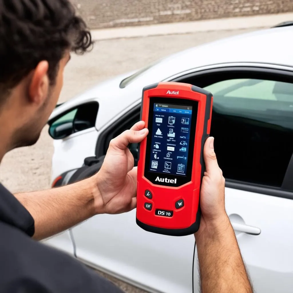 Autel Maxidas DS708 Diagnosing a Car