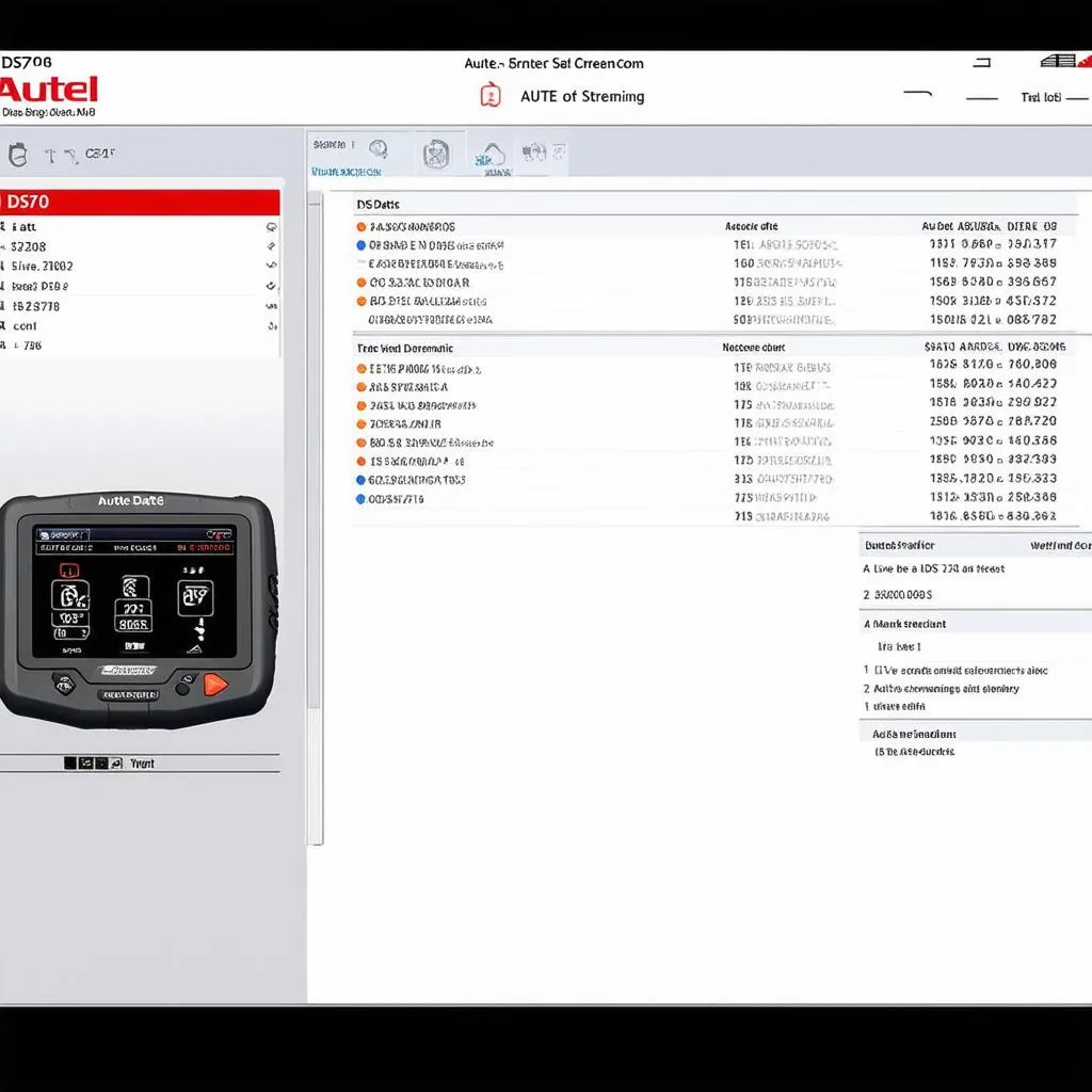 Autel DS708 Mercedes user interface