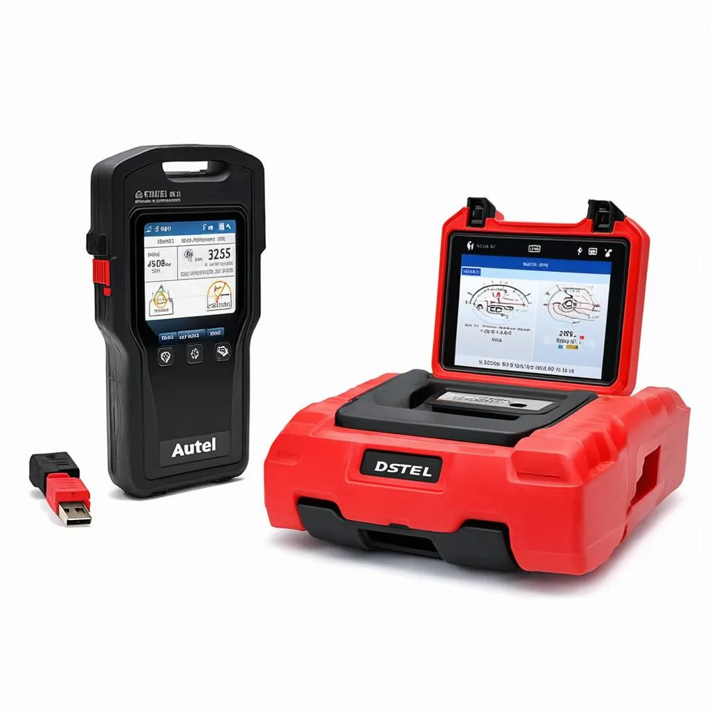 Autel DS708 being used on a vehicle