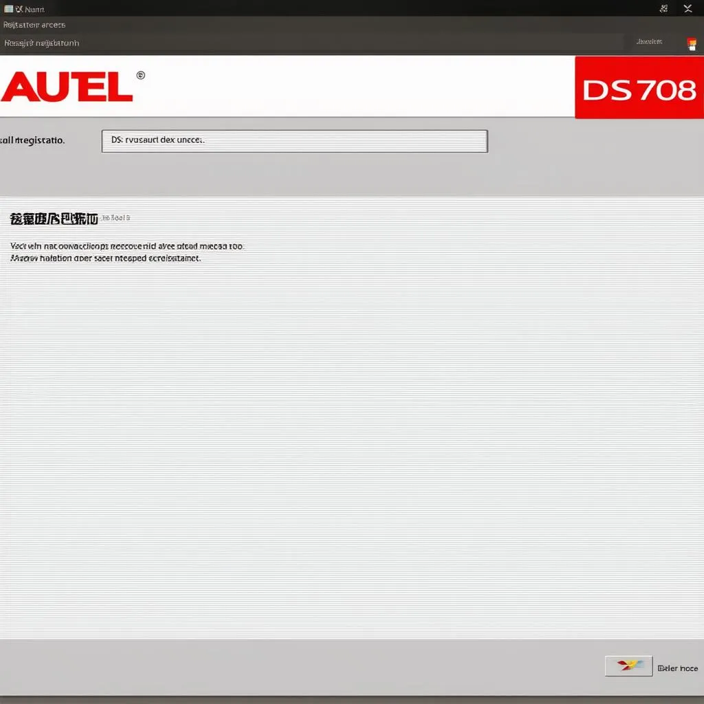 Autel DS708 Registration