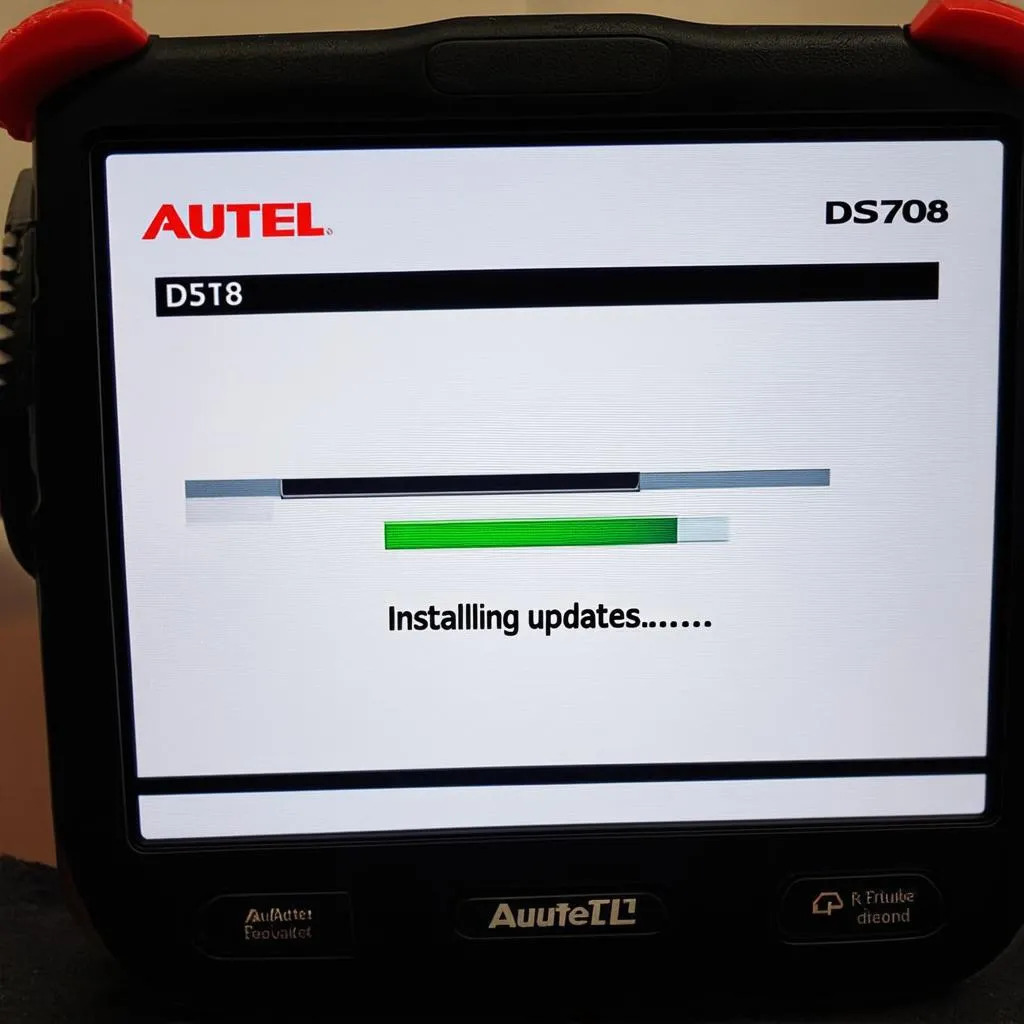 Autel DS708 showing update screen