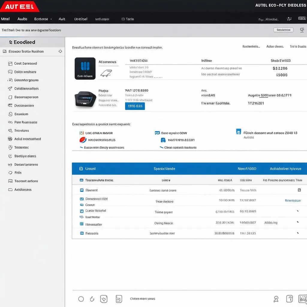 Autel Ecodiesel user interface