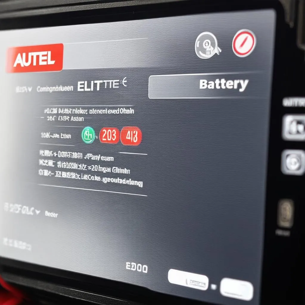 Autel Elite Battery Screen