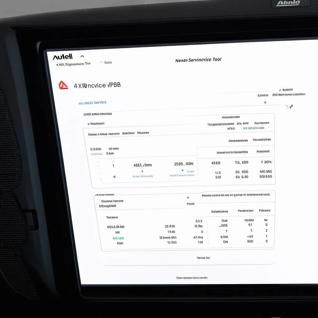 Autel EPB Service Tool User Interface