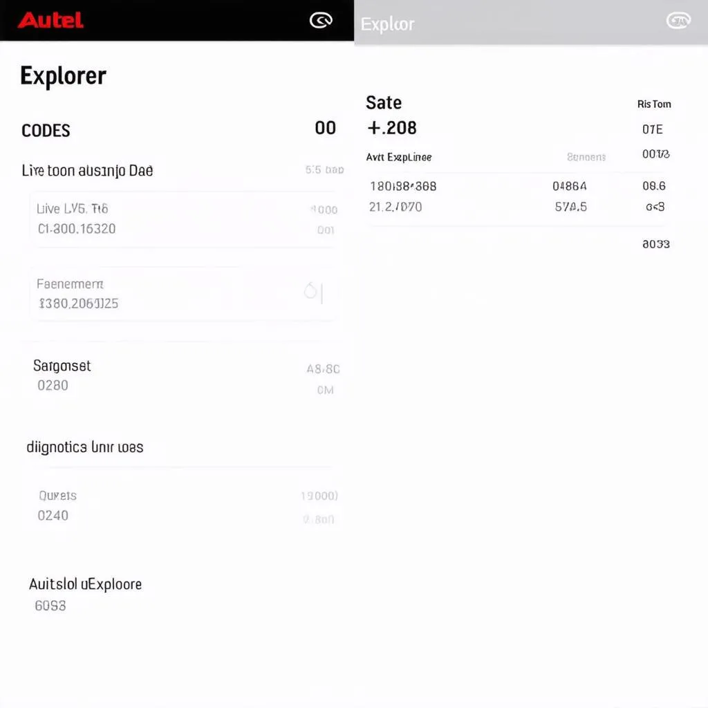 Autel Explorer App Interface