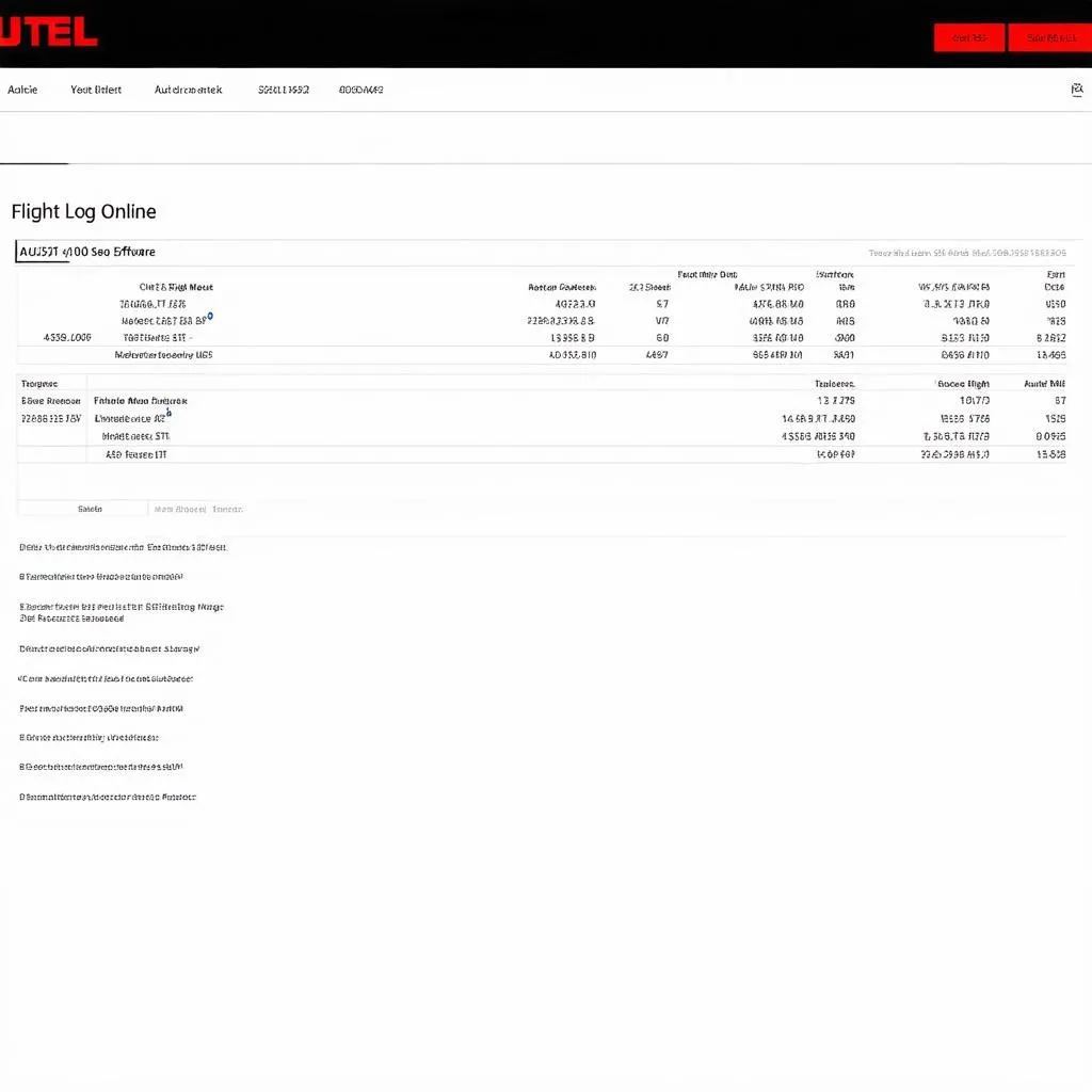 Autel Flight Log Online Interface