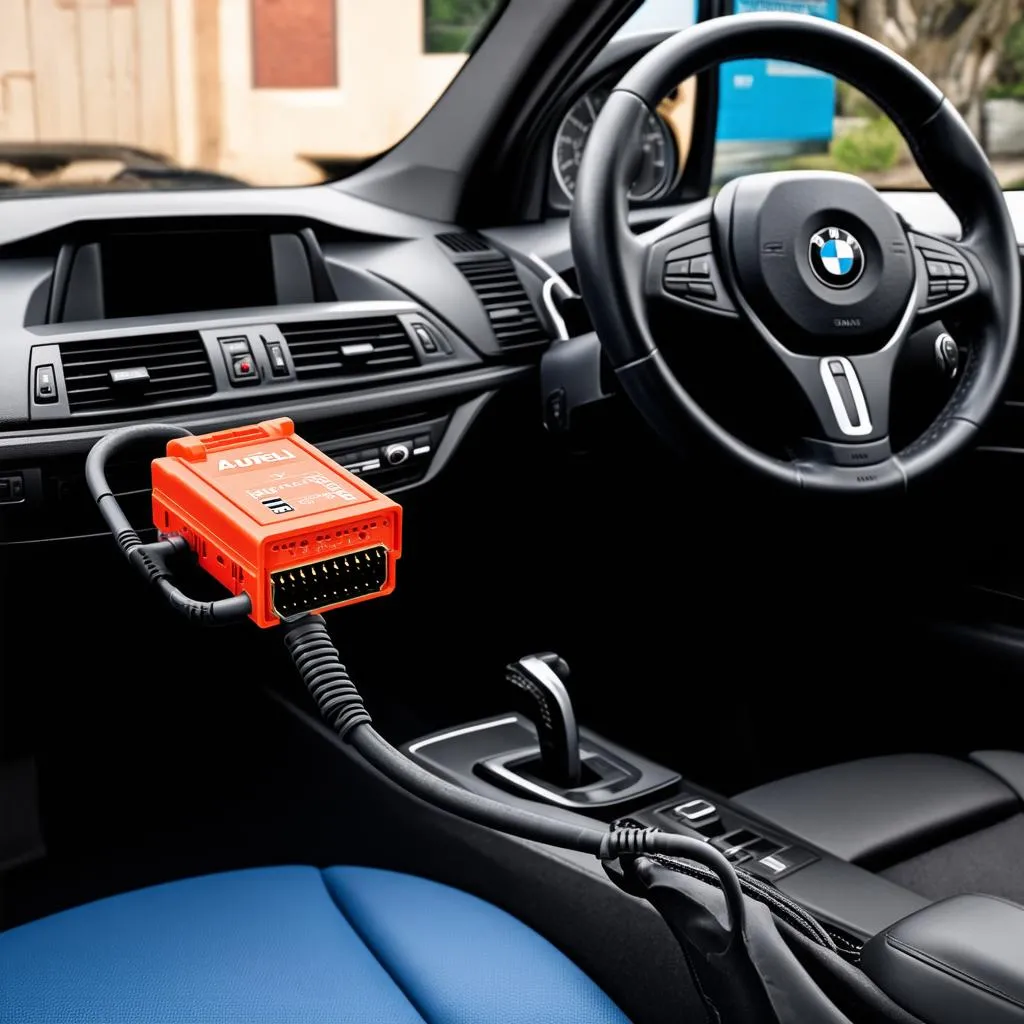 Autel G-Box 2 connected to a BMW for coding