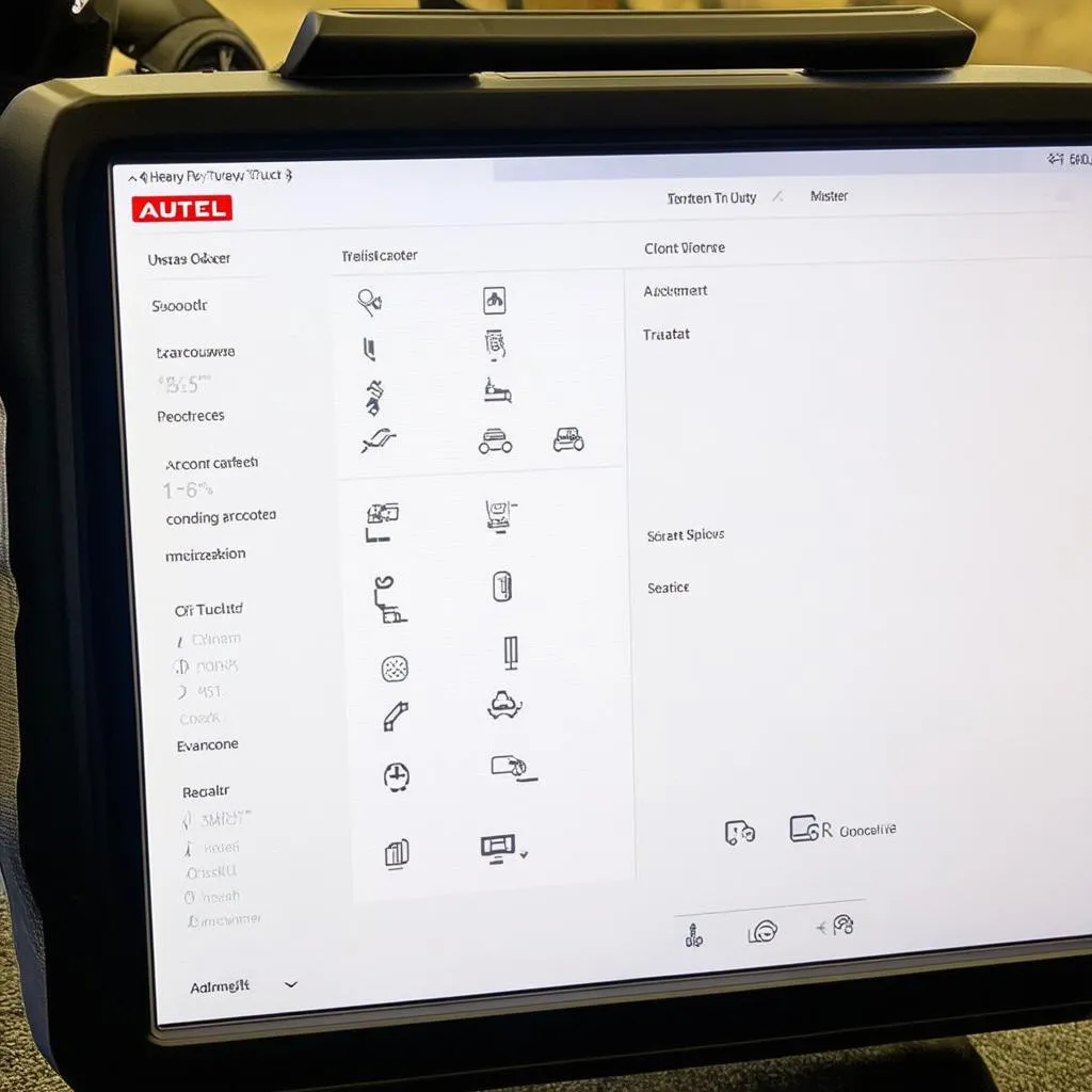 Autel Heavy Duty Truck Scanner Interface