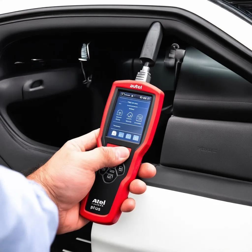 Autel IM508 Plus diagnosing a European car