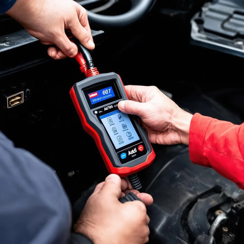 Connecting the Autel IM608S to a vehicle