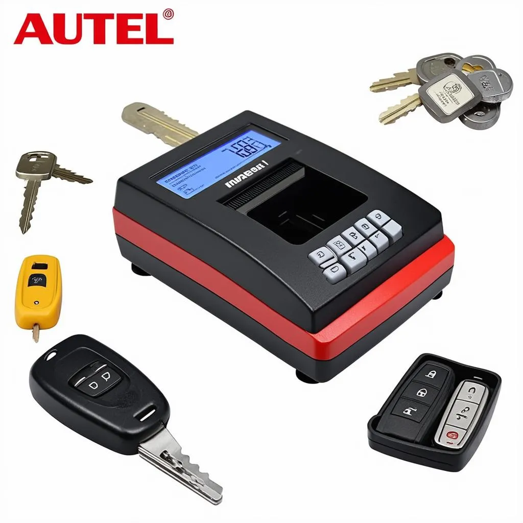 Autel key cutting machine with car keys