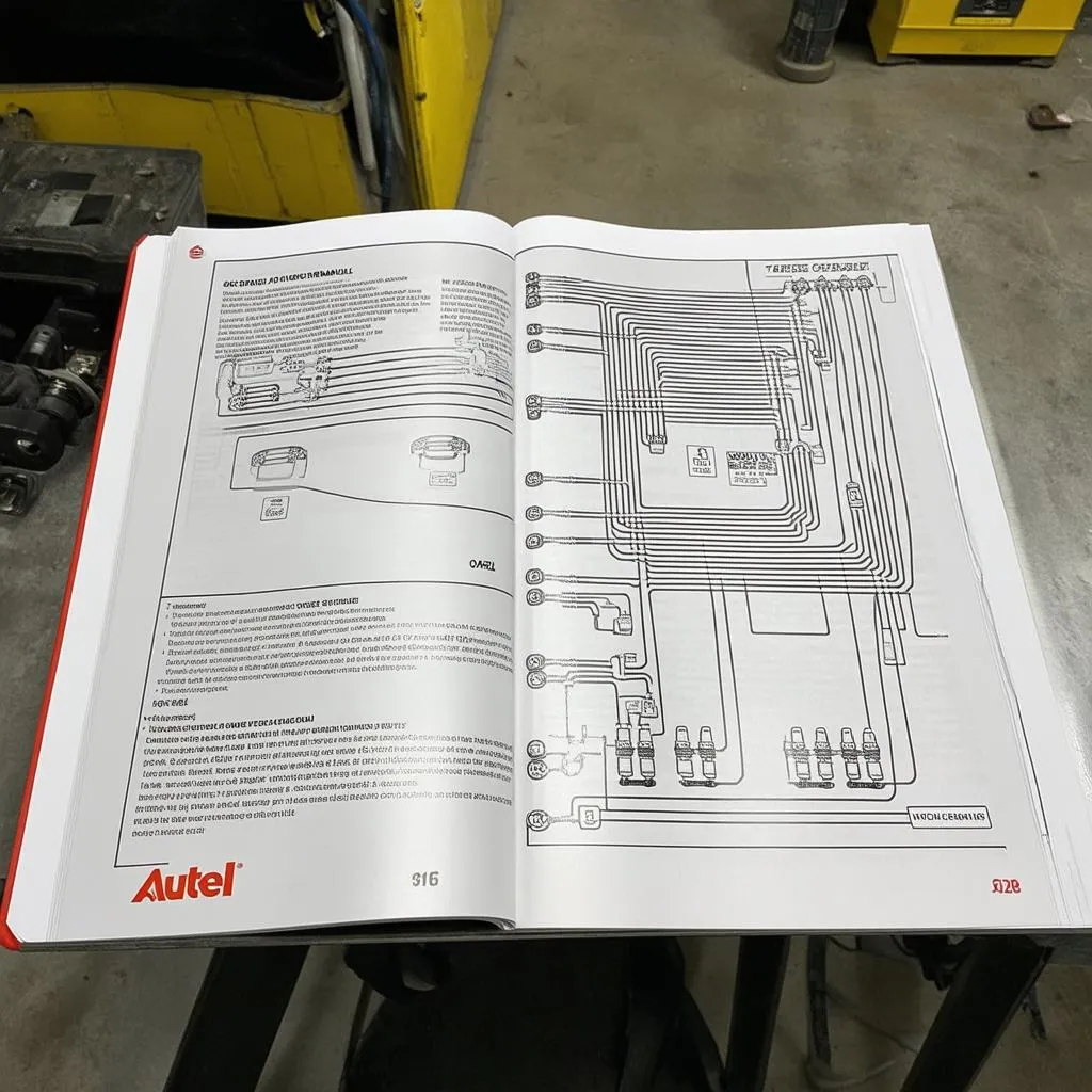 Autel Manual on a Table