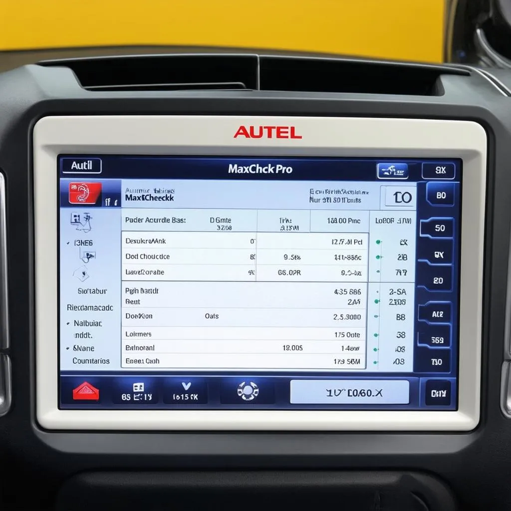 Autel MaxCheck Pro Screen