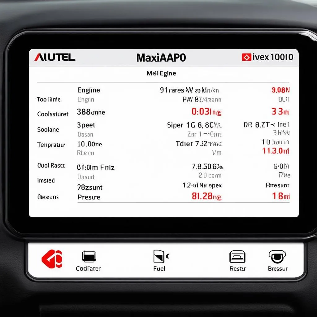 Autel MaxiAP 100 user interface