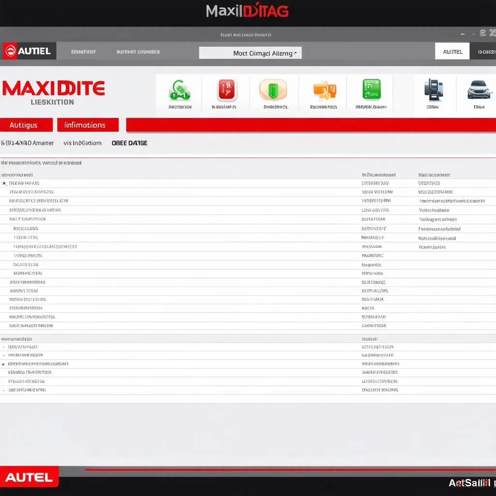 Autel MaxiDiag Elite Software Interface