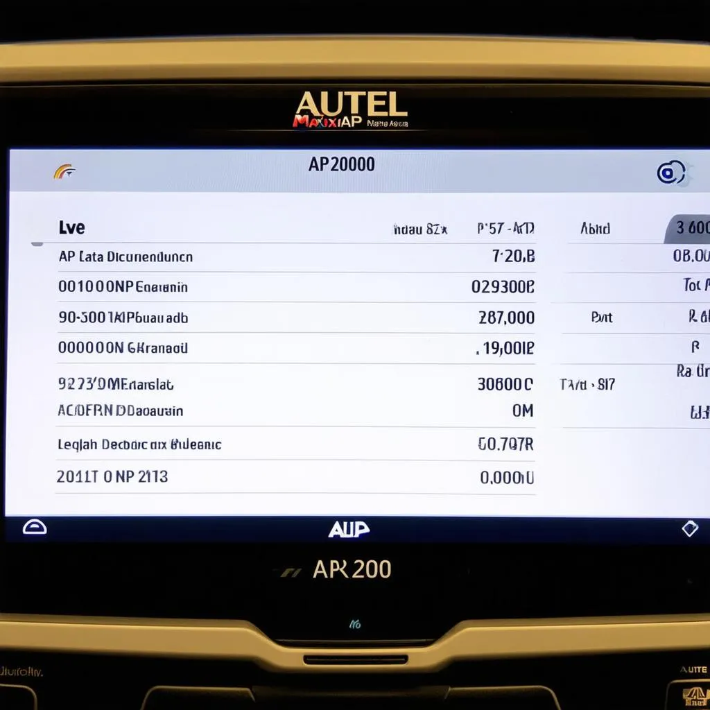 Autel MaxiAP AP200 OBD2 Scanner Diagnostic Screen