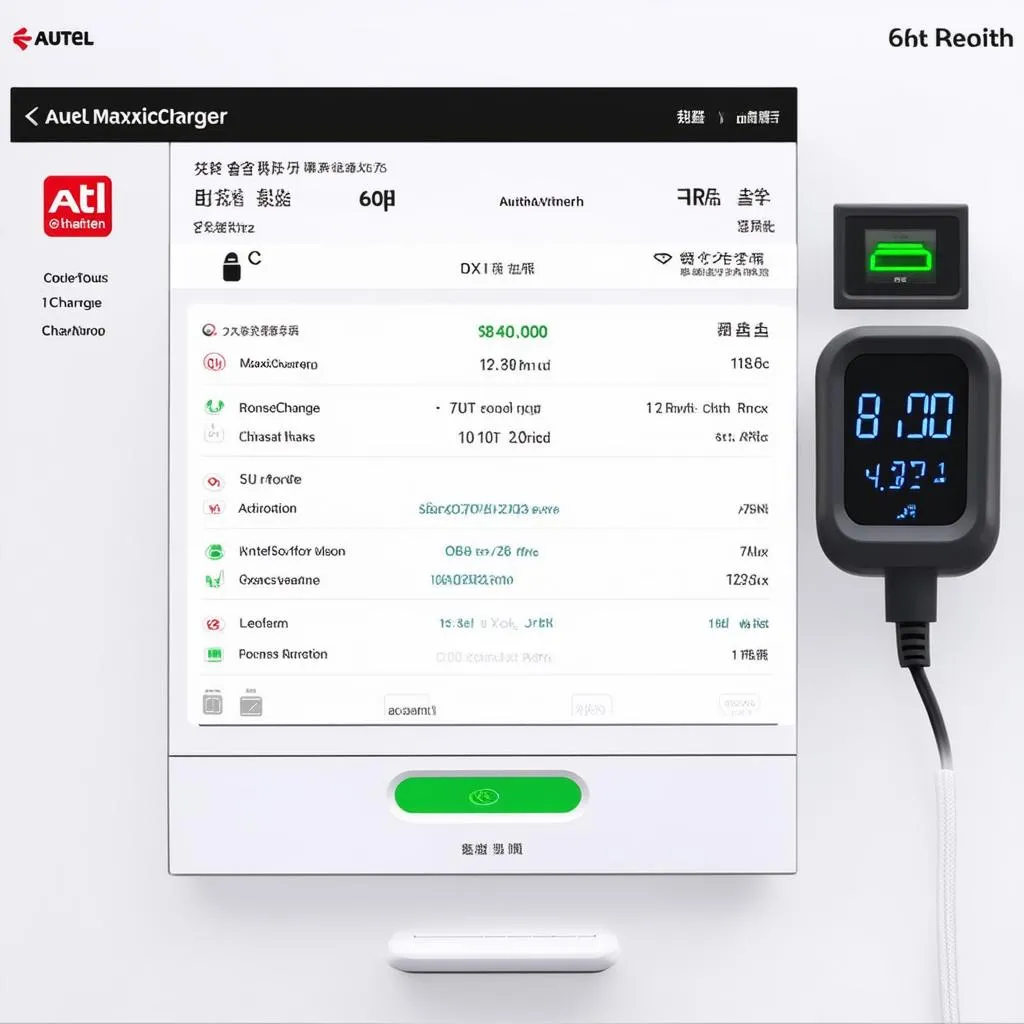 Autel MaxiCharger DC Fast user interface