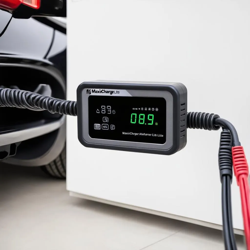 Autel MaxiCharger Lite charging a car battery