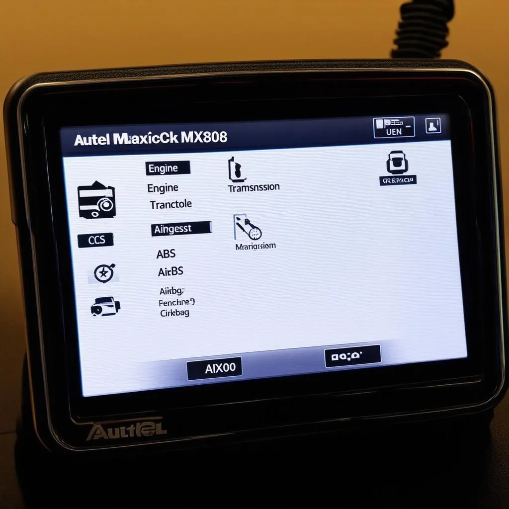 Autel MaxiCheck MX808 User Interface