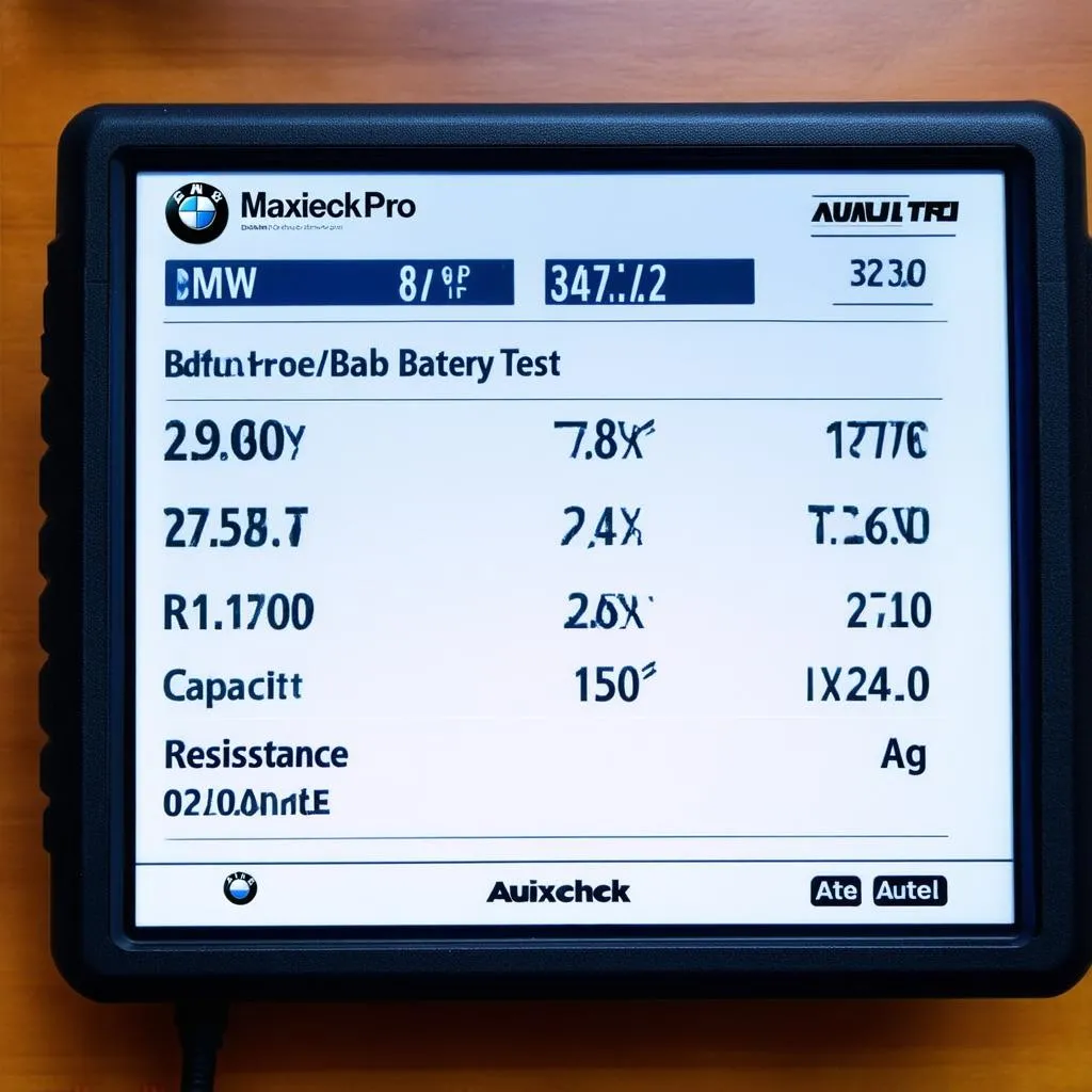 Autel MaxiCheck Pro Battery BMW Tester Results