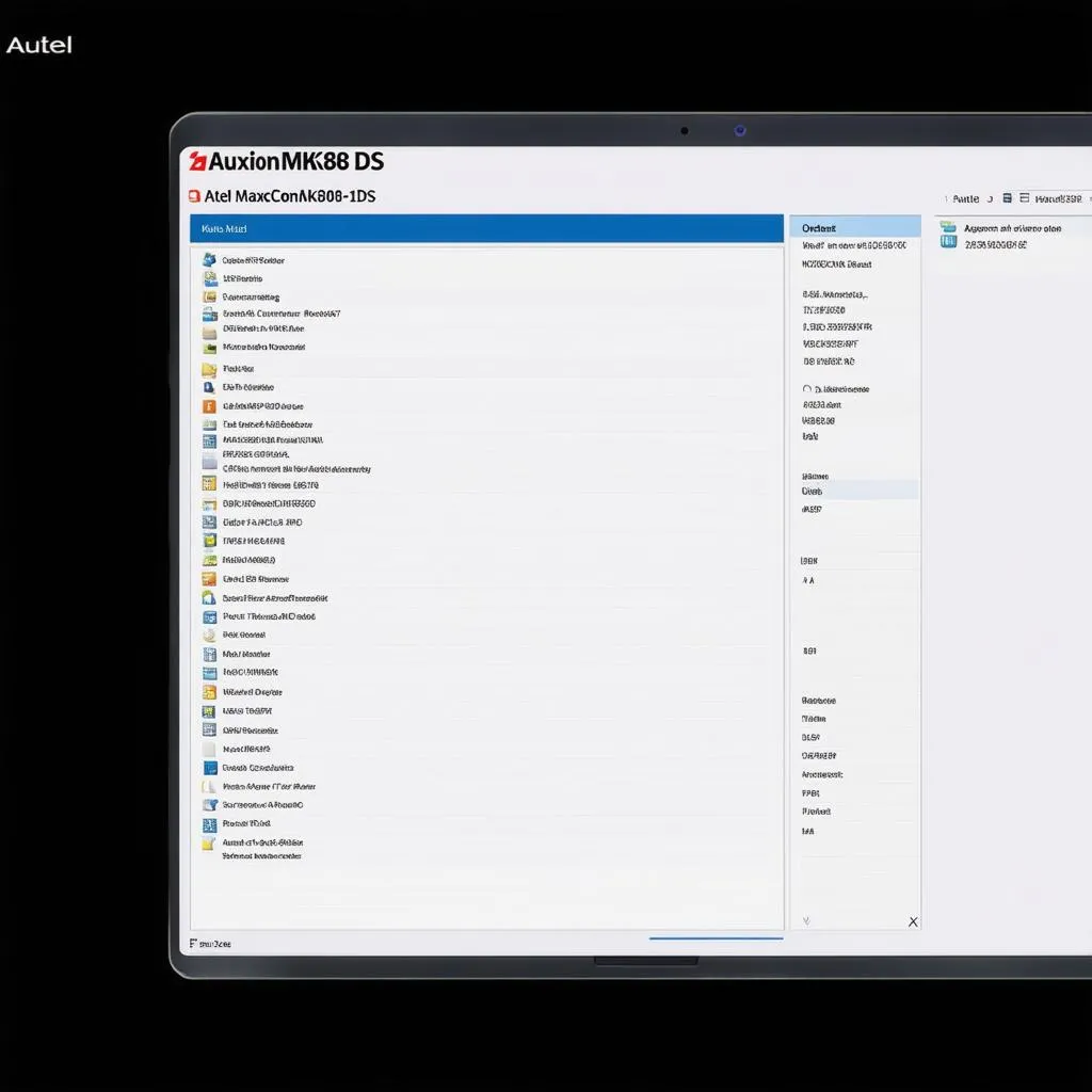 Autel MaxiCOM MK808 DS User Interface